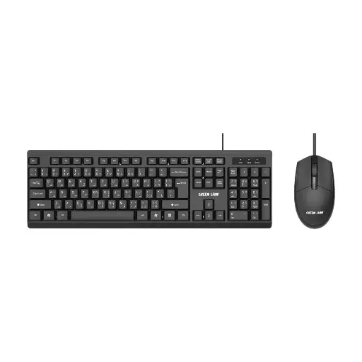 Green Lion GKM-100 wired keyboard and mouse black Qatar