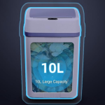 Bathroom Trash Can, 10L Automatic Touchless Infrared Motion Sensor Trash Can with Lid, Smart Plastic Trash Bin, Waterproof Garbage Bin for Kitchen, Office, Toilet, Bedroom, RV - Image 3