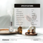 ⁦Porodo Lifestyle Grasse Smart Aroma Diffuser - Clear⁩ - الصورة ⁦4⁩