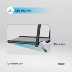 ⁦Powerology Incline Folding Treadmill - Black⁩ - الصورة ⁦4⁩