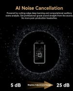 ⁦Hollyland Lark Max 2 Ultimate Combo 2-Person Wireless Microphone System with Camera and USB-C | Dual Receivers + 2 OWS Low-Latency Earphones | 48 kHz / 32-bit Float Recording - Black⁩ - الصورة ⁦3⁩