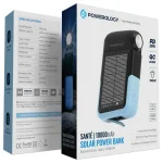 Powerology Sante 10000mAh Solar Power Bank - Black - Image 2